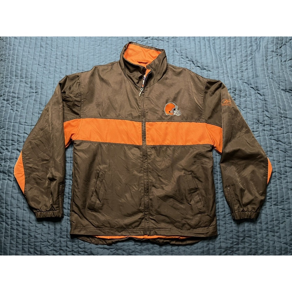 Reebok NFL Team Apparel On Field Cleveland Browns Jacket Men's Medium Brown